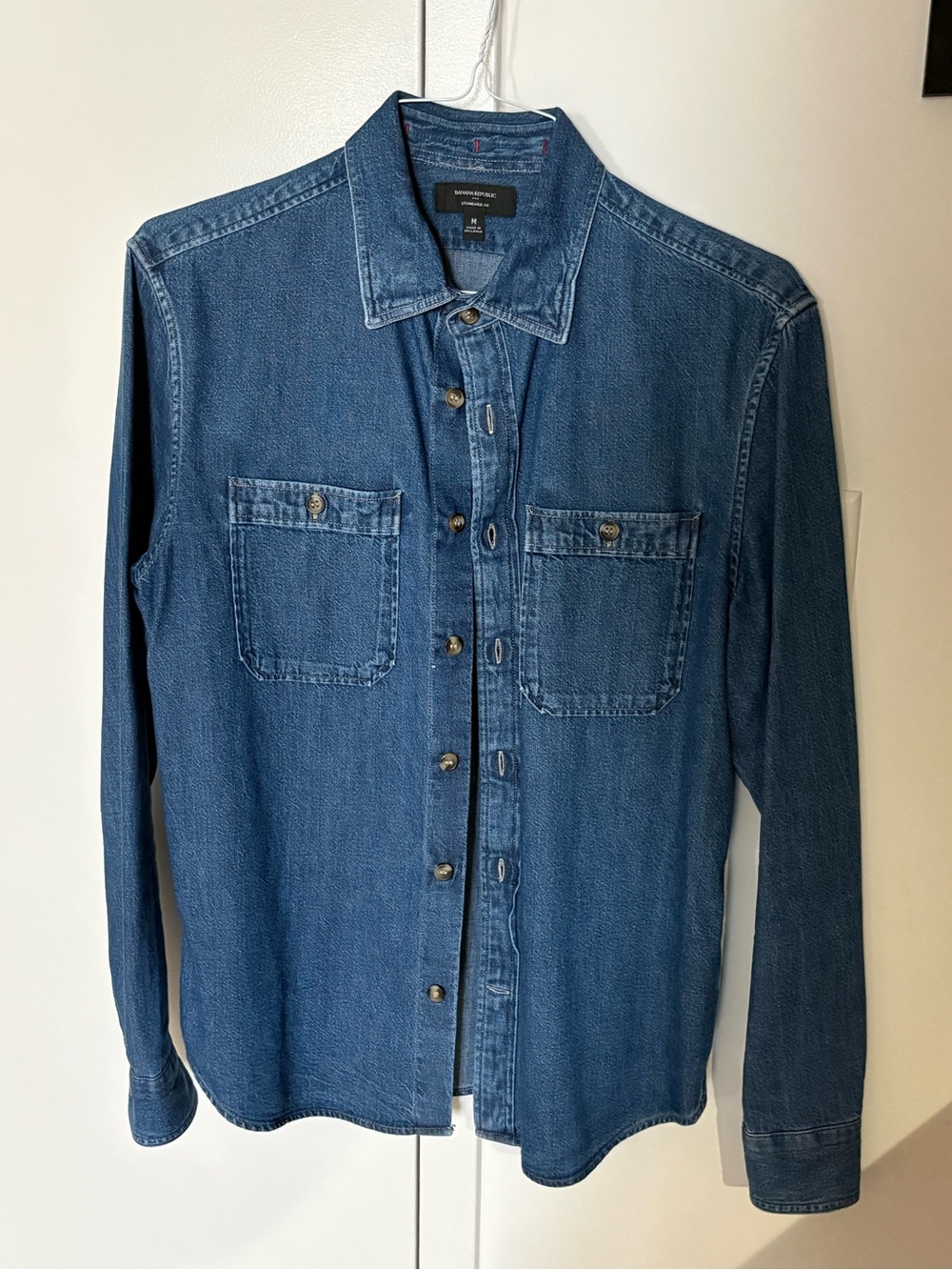 Banana Republic Blue Denim Shirt - Standard Fit